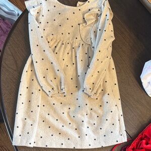 Zara Polka Dot Long Sleeve Kids Dress